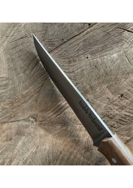 Ceviz Saplı Kasap Bıçak Dövme Çelik Mutfak Bıçağı Karbon Çelik Bıçak