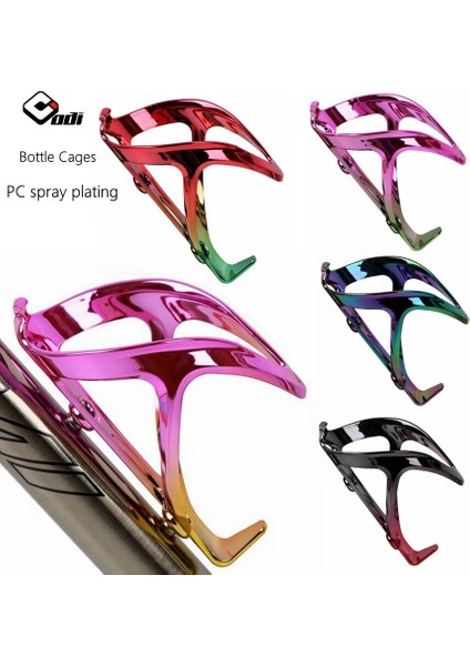 B Yeşil Sarı Stil Odı Bisiklet Şişe Kafesi Galvanik Gökkuşağı Fiberglas Naylon Mtb Bisiklet Su Bardağı Tutacağı Su Şişesi Braketi Sürme Ekipmanları (Yurt Dışından)