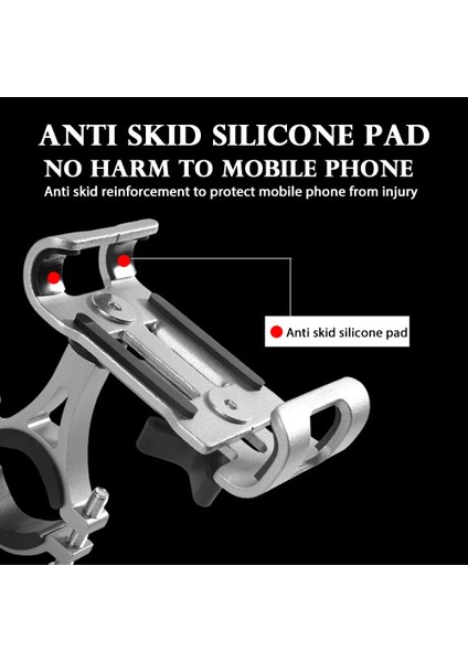 Titanyum G194595A Stili Bisiklet Telefonu Hole Derecesi Dönebilen Evrensel Alüminyum Alaşımlı Bisiklet Bisiklet Gidon Cep Telefonları Için Telefon Tutacağı Gps (Yurt Dışından)