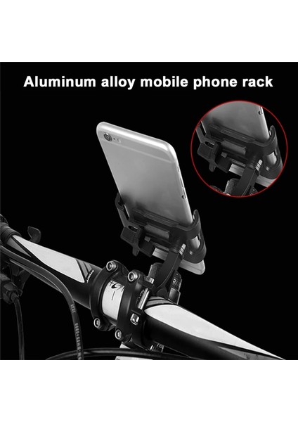 Titanyum G194595A Stili Bisiklet Telefonu Hole Derecesi Dönebilen Evrensel Alüminyum Alaşımlı Bisiklet Bisiklet Gidon Cep Telefonları Için Telefon Tutacağı Gps (Yurt Dışından)