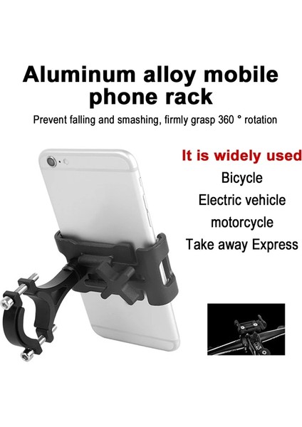 Titanyum G194595A Stili Bisiklet Telefonu Hole Derecesi Dönebilen Evrensel Alüminyum Alaşımlı Bisiklet Bisiklet Gidon Cep Telefonları Için Telefon Tutacağı Gps (Yurt Dışından)