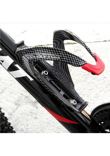 Siyah Stil Yol Bisikleti Bisikleti V Şekli Su Şişesi Tutacağı Karbon Fiber Bisiklete Binme Içecek Su Şişesi Tutacağı Raf Kafesi Aksesuarları Siyah Kırmızı (Yurt Dışından) indirimleri