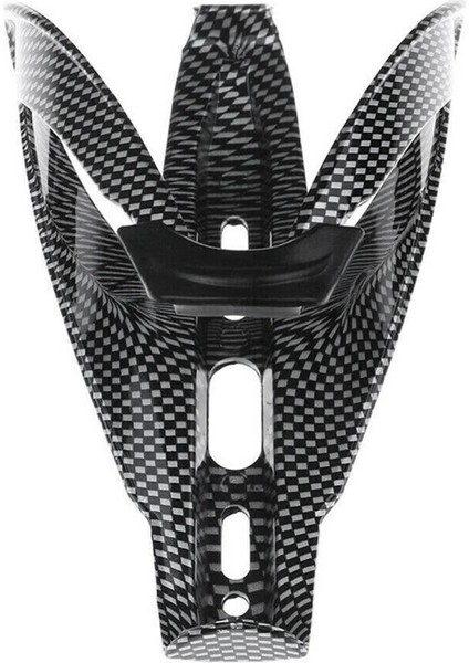 Siyah Stil Mtb Bisiklet Su Şişesi Tutucu Karbon Fiber Dağ Bisikleti Şişe Can Kafes Braketi Bisiklete Binme Içecek Su Bardağı Raf Aksesuarları (Yurt Dışından)