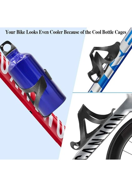 Parlak 1 Parça Tarzı Bisiklet Tam Karbon Fiber Dağ Yol Bisikleti Su Şişesi Kafesi Mtb Bisiklet Şişe Tutucu Ultra Hafif (Yurt Dışından) fırsatları