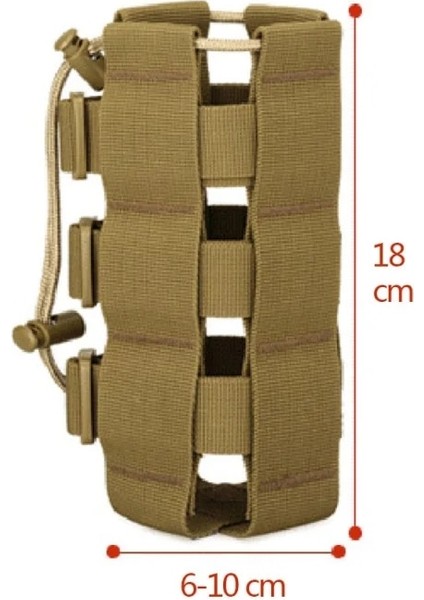 B Tarzı Molle Çanta Taktik Su Şişesi Kılıfı Çanta Askeri Açık Yürüyüş Bisiklet Ipli Su Şişesi Tutacağı Su Isıtıcısı Taşıma Çantası (Yurt Dışından)