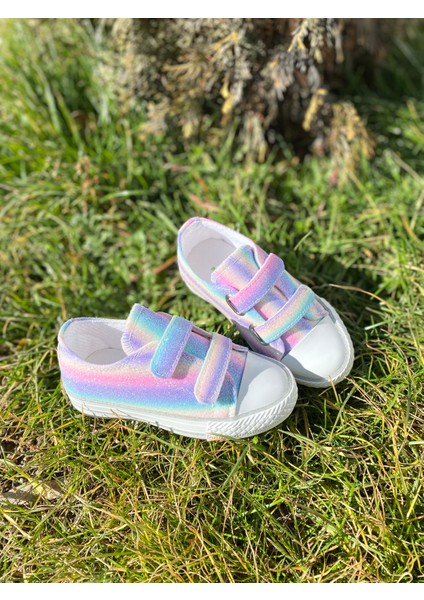 Kız Çocuk Gökkuşağı Işıklı Sneaker Spor Ayakkabı modelleri