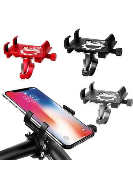 Siyah Stil Evrensel Alüminyum Alaşımlı Bisiklet Bisiklet Telefon Tutucu Rafları Motosiklet Gidon Dağı Kaymaz Bisiklet Için Cep Cep Telefonu Klipsi (Yurt Dışından) fiyatları