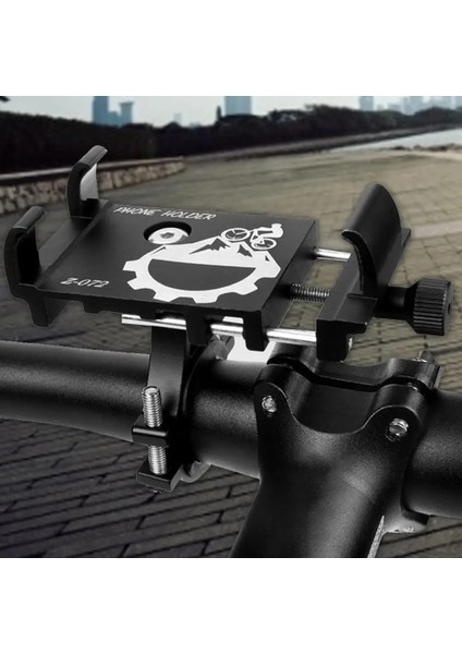 Siyah Stil Evrensel Alüminyum Alaşımlı Bisiklet Bisiklet Telefon Tutucu Rafları Motosiklet Gidon Dağı Kaymaz Bisiklet Için Cep Cep Telefonu Klipsi (Yurt Dışından) modelleri