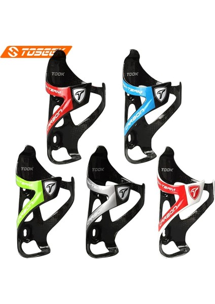 Siyah Kırmızı Stil Toseek Bisiklet Şişe Tutucu Tam Karbon Fiber Su Şişesi Kafes Bisiklet Aksesuarları 25G 3k Parlak Kaplama (Yurt Dışından) fiyatları