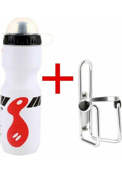 Beyaz Stil 750ML Bisiklet Su Şişesi Raf Tutucu Set Doğa Sporları Dağ Bisikleti Su Bardağı Tutucu Ultralight Mtb Bisiklet Aksesuarları (Yurt Dışından)