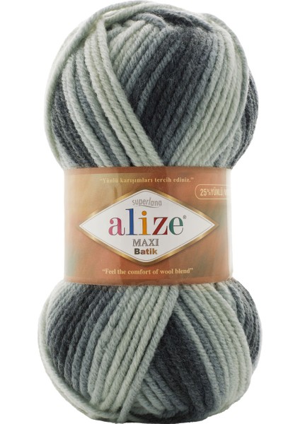 Superlana Maxi Batik El Örgü Ipliği 100 gr