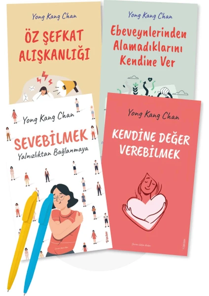 Sevebilmek- Kendine Değer - Öz Şefkat - Ebeveynlerinden Alamadıklarını- Yong Kang Chan 4 Kitap