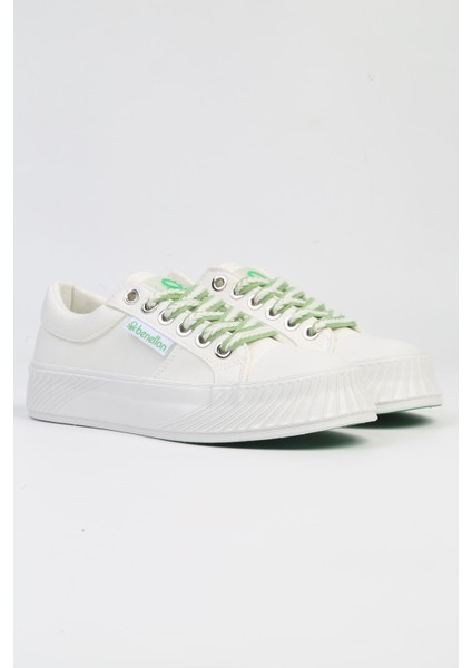 Benetton® | BNI-10097 Beyaz-Ithal Kadın Platform Spor Ayakkabı