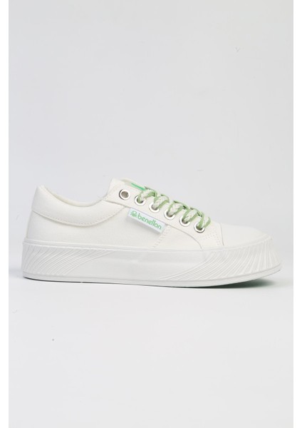 Benetton® | BNI-10097 Beyaz-Ithal Kadın Platform Spor Ayakkabı