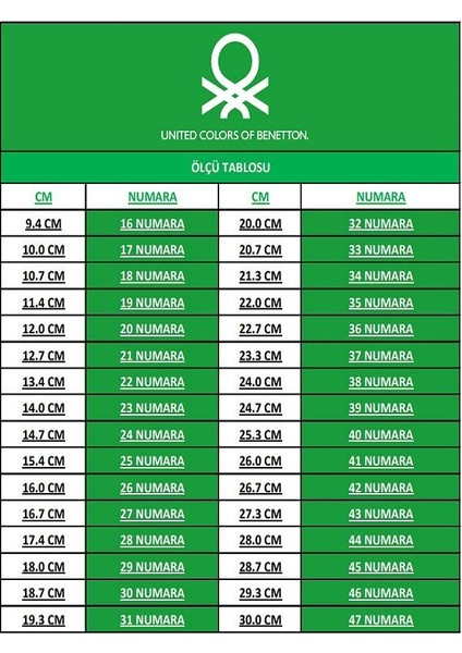 Benetton® | Bnı-10081 Beyaz Yesil -Ithal Kadın Spor Ayakkabı fırsatları