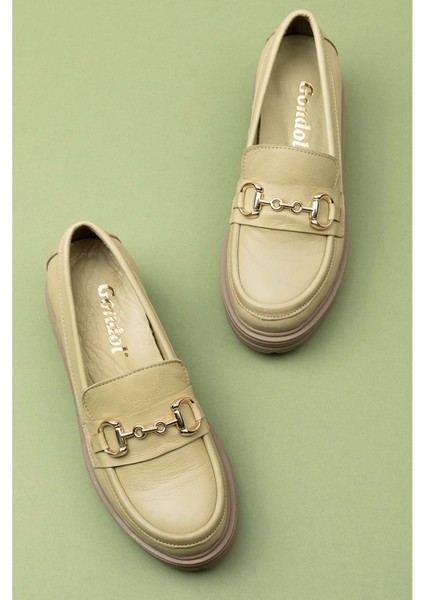 Deri Kalın Taban Hafif Oxford Ayakkabı ANL.2491 - Yeşil - 39