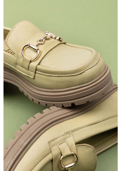 Deri Kalın Taban Hafif Oxford Ayakkabı ANL.2491 - Yeşil - 39 fiyatları