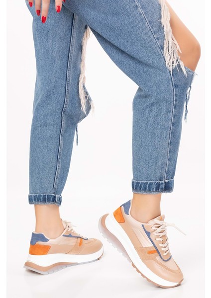 Sneakers Renkli Günlük Spor Ayakkabı MRS.59119 - Nude - 36 fırsatları