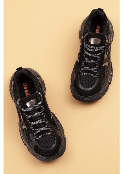 Sneakers Renkli Günlük Spor Ayakkabı MRS.60115 - Siyah - 39
