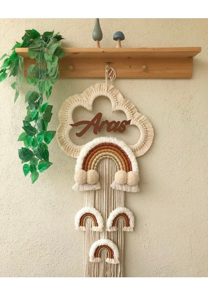 Bebek/çocuk Hediyelik Isimli Makrome Bulut Kapı Süsü Hastahane Kapı Süsü Bebek Odası Kapı Süsü