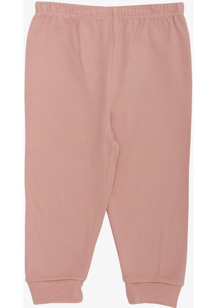 Kız Bebek Pijama Takımı Renkli Gökkuşağı Desenli Bej 4 Ay-1 Yaş, Bej