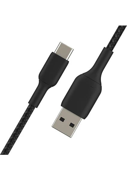 Type-C To USB Siyah 3.0A Kablo,1 Metre Android ve iphone 15 Modelleri ile Uyumludur