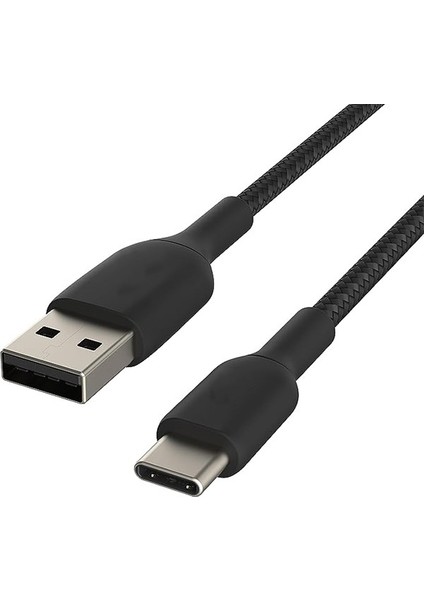 Type-C To USB Siyah 3.0A Kablo,1 Metre Android ve iphone 15 Modelleri ile Uyumludur