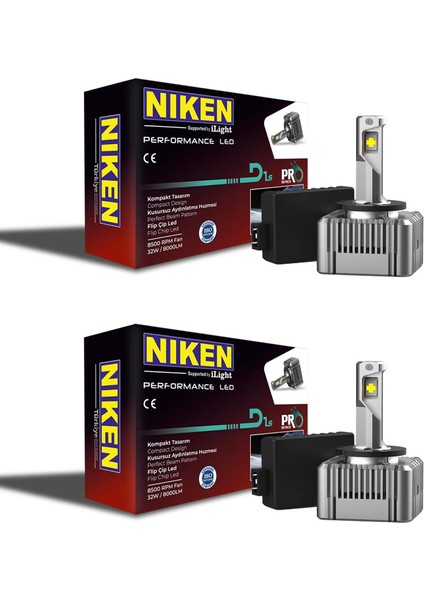 D1S LED Xenon 6500K 8000 Lumen Beyaz Işık 2 Adet