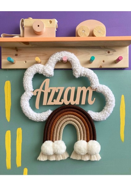 Makrome Bulut Bebek Kapı Süsü