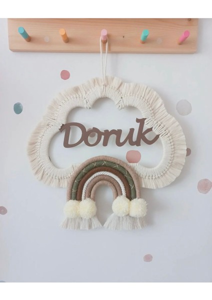 Bebek/çocuk Hediyelik Isimli Makrome Kapı Süsü Hastahane Kapı Süsü Bebek Odası Kapı Süsü