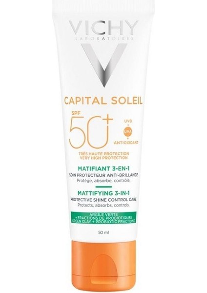 Capital Soleil Spf 50+ Mattifying 3 In 1 Güneş Kremi 50 ml