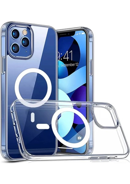 Iphone 11 Magsafe Destekli Kablosuz Şarj Uyumlu Darbelere Dayanıklı Şeffaf Silikon Kılıf