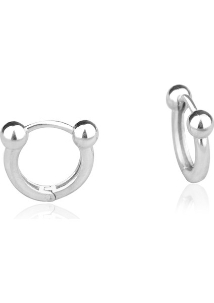 925 Ayar Gümüş Yuvarlak Tiffany Küpe
