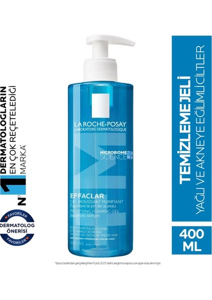 La Roche Posay Effaclar Yağlı ve Akneye Eğilimli Ciltler Için Yüz Temizleme Jeli 400 ml