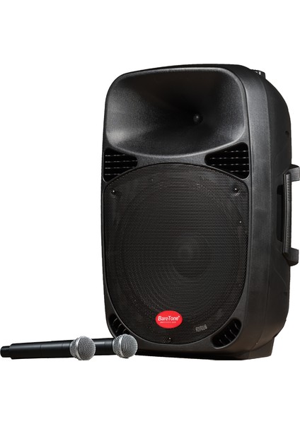 MAX-12MHWR Taşınabilir Hoparlör,2xkablosuz Mikrofon,mp3,bt