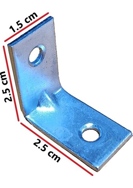 1.5x2.5x2.5 Mobilya Dolap Köşe Bağlantı L Demir Gönye Sabitleme 5 Adet