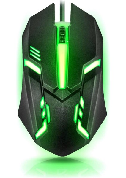 PL-357 Oyuncu Rainbow/usb/rgb Işıklı Klavye Mouse Türkçe Q