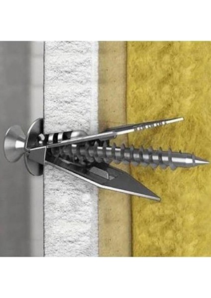 20 Adet Çelik Turbolet Dübel Alçıpan Dübeli 4 mm