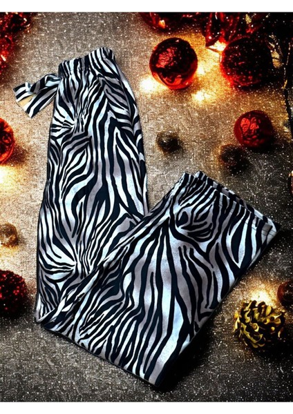 Zebra Desenli Pijama Altı Mevsimlik