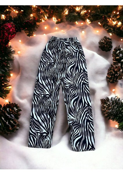 Zebra Desenli Pijama Altı Mevsimlik