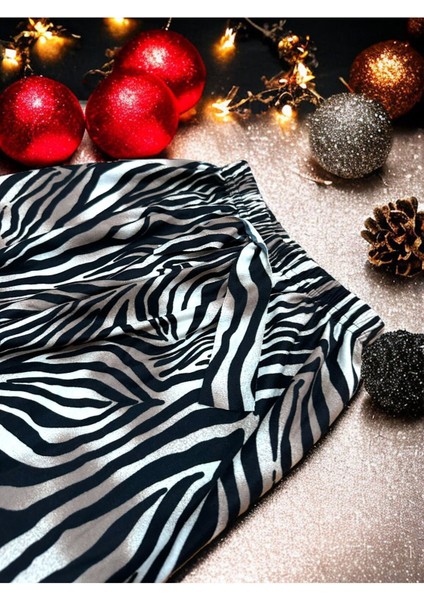 Zebra Desenli Pijama Altı Mevsimlik