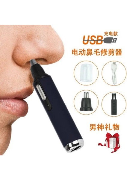 Koyu Mavi Tarzı Şarj Edilebilir Saç Düzeltici Uygulama Tıraş Makinesi Epilasyon Makası Elektrikli Burun Düzeltici Yüz Düzgün Temiz Düzeltici Tıraş Bıçağı Bakım Aracı (Yurt Dışından)