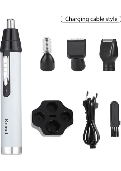 4'ü 1 Arada Stil Erkekler Için Elektrikli Burun Kulak Düzeltici Tıraş Makinesi Şarj Edilebilir Tüy Alma Kaş Düzeltici Güvenlik Ürünü Tıraş Makinesi Yüz Bakımı (Yurt Dışından)