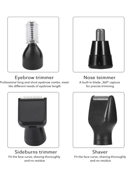 4'ü 1 Arada Stil Erkekler Için Elektrikli Burun Kulak Düzeltici Tıraş Makinesi Şarj Edilebilir Tüy Alma Kaş Düzeltici Güvenlik Ürünü Tıraş Makinesi Yüz Bakımı (Yurt Dışından) fiyatları