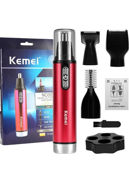 Kutu Stili ile Kırmızı Burun Kulak Saç Düzeltici Erkekler Tıraş Makinesi Kaş Düzeltici Kaş Razor Burun Için Yüz Temiz Kişisel Bakım Araçları Saç Kesme Için Adam (Yurt Dışından)