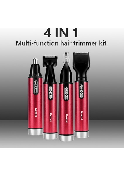 Kutu Stili ile Kırmızı Burun Kulak Saç Düzeltici Erkekler Tıraş Makinesi Kaş Düzeltici Kaş Razor Burun Için Yüz Temiz Kişisel Bakım Araçları Saç Kesme Için Adam (Yurt Dışından)