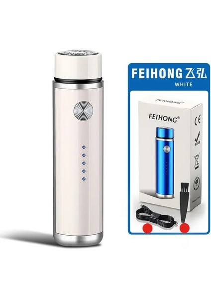Beyaz Stil Mini Elektrikli Tıraş Makinesi Erkekler Için Taşınabilir Elektrikli Tıraş Bıçağı Sakal Bıçağı USB Şarj Erkek Tıraş Makineleri Seyahat Tıraş Için Yüz Vücut Tıraş Bıçağı (Yurt Dışından)
