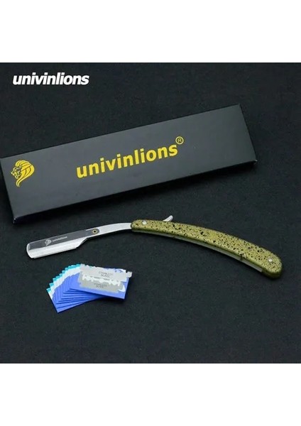 B-2-A 10 Bıçak Stili Univinlions Düz Plastik Saplı Katlanabilir Keskin Bıçak Jilet Erkekler Kadınlar Için Berber Tıraş Bıçağı Sakal Yüz Koltukaltı Vücut (Yurt Dışından)