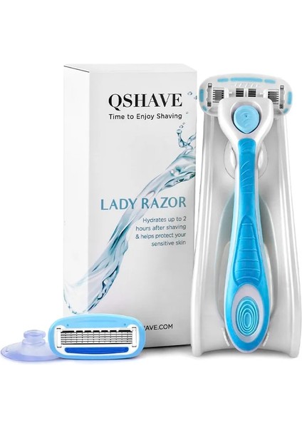 2 Bıçak Stili Qshave It Lady Tıraş 5 Bıçaklı Jilet Kadın Bikini Epilasyon Bıçağı Epilatör Abd'de Üretildi, Raz Kartuşları + Tutucu + Çubuk (Yurt Dışından)