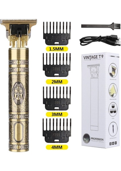 No.22 Tarzı 2021 USB Saç Düzeltici Elektrikli Saç Kesme Makinesi Akülü Tıraş Makinesi Erkekler Için Sakal Düzeltici Berber Kesme Makinesi T-Outliner Tıraş Makinesi (Yurt Dışından)